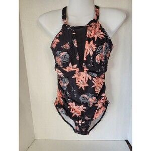 I2CRAZY Womens One Piece Swimsuits Mesh V Neck Monokini Bathing Suit Size Small
